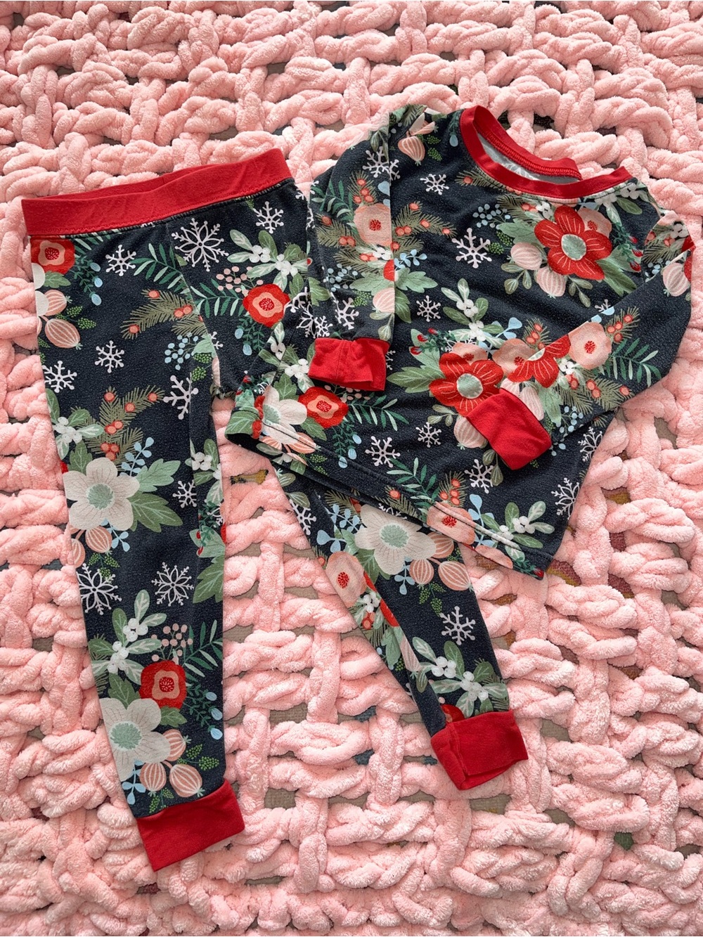Little Sleepies Poinsettia Florals
